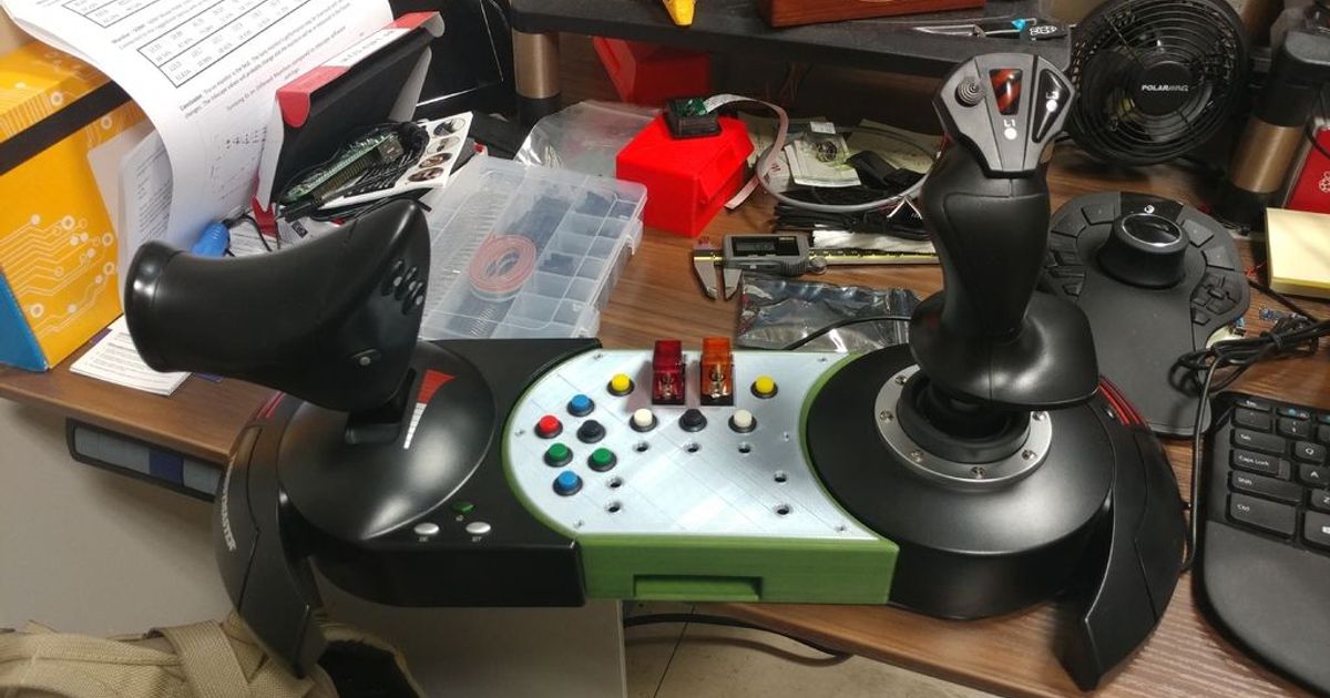 thrustmaster hotas tflight extension buttons captainpotatofudge download free stl model printablescom 3d models gadgets elitedangerous hotasmount hotasx joystick 3D print model - Mito3D