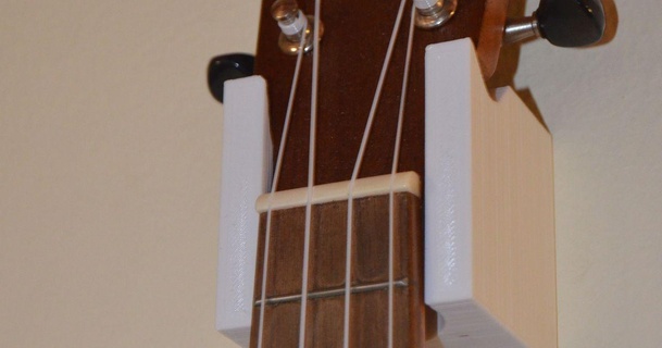 ukulele parede cabide isaacramirezd baixar livre stl modelo printablescom 3d modelos passatempo fabricantes música violão suporte monte 3d print model - Mito3D