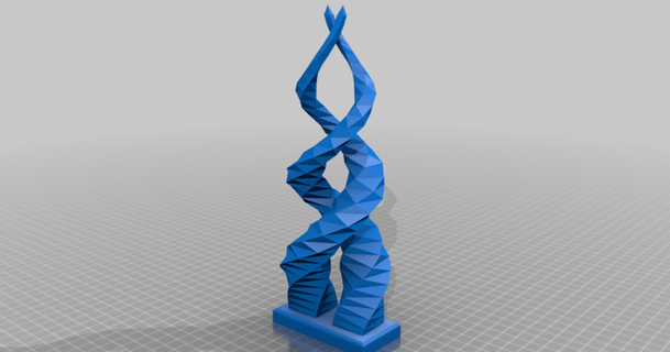 double helix entwined d3d89bhd download free stl model printablescom 3d models art & design sculptures 3d print model - Mito3D