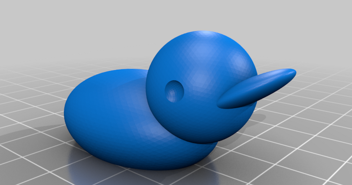 supportless duck theduckom download free stl model printablescom 3d models world & scans animals animal bird easy easyprint 3D print model - Mito3D