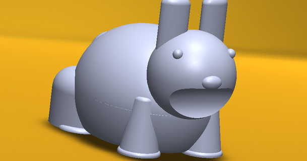 bunny pog easy lazor226 download free stl model printablescom 3d models art & design sculptures easter easterbunny 3d print model - Mito3D
