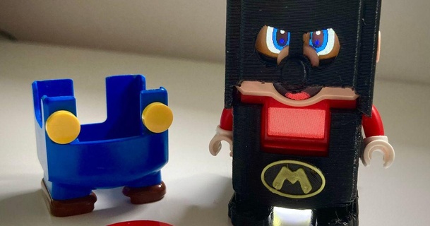 mario bross Lego traje batman sebasgot descargar gratis stl modelo imprimiblescom 3d modelos juguetes juegos acción cifras estatuas Super Mario Bros mariobross 3d print model - Mito3D