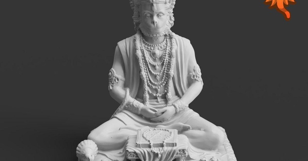 resolver Hanuman Excelente meditador Dioses India adivinar Dios hindú 3d print model - Mito3D