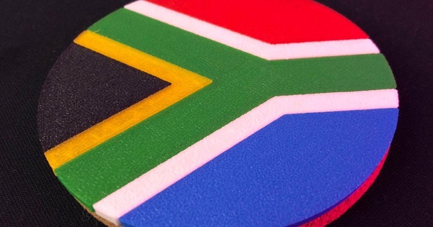 south africa - flag coasters dany nchez americanflag beer beercoaster beveragecoaster 3d print model - Mito3D