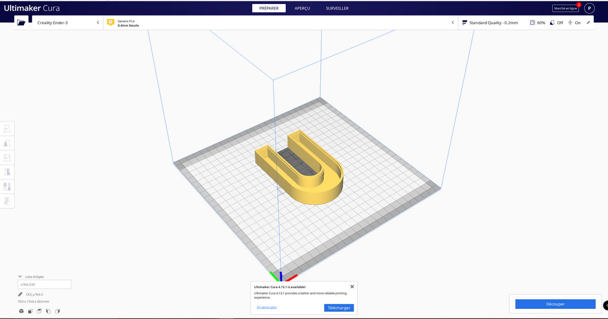 lettre 3d abgebildet mod zusätzlich 3D print model - Mito3D