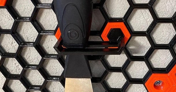 honeycomb storage spatula holder plunning 3dhoneycomb 3d print model - Mito3D