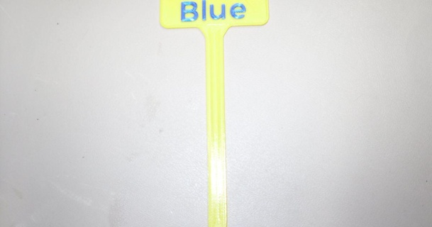 Pflanze Etikette Blau Flachs Blume lmj 3d print model - Mito3D