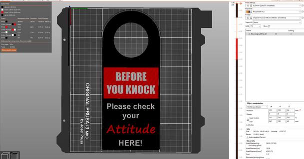 attitude door sign ozzy artist awesome 3d print model - Mito3D