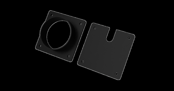 electrical cable pass-through cover lannix 3d kitchen workshop cabinet passthrough 3d print model - Mito3D