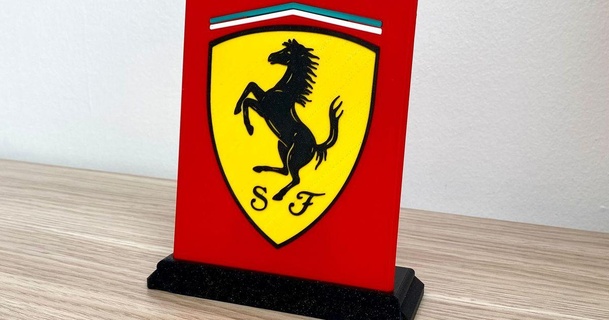 Ferrari f1 logotipo multiparte Fórmula 1 btr3d formula1 3d print model - Mito3D