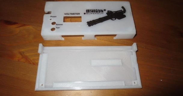 super pistola minigun allegato vero Fenice arcadejoystick arcade supergun 3d print model - Mito3D
