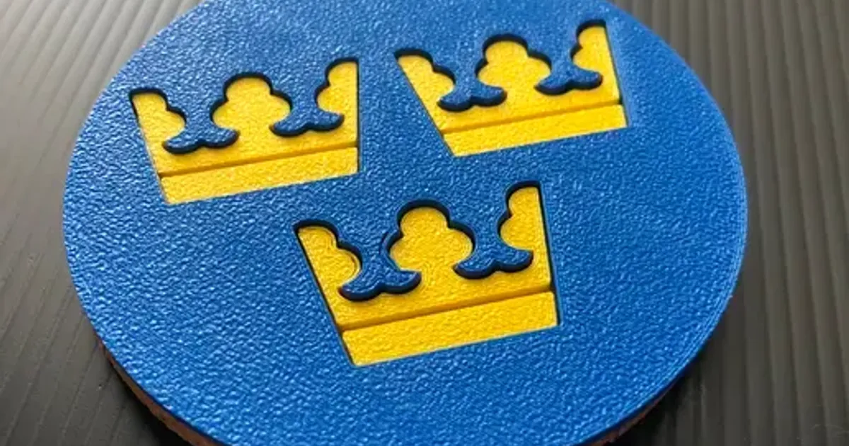 sweden - flag coasters dany nchez beer diy coaster european 3D print model - Mito3D