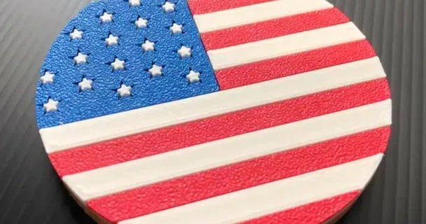 uni Etats Unis drapeau verre dany nchez Bière DIY Amérique Coaster 3d print model - Mito3D