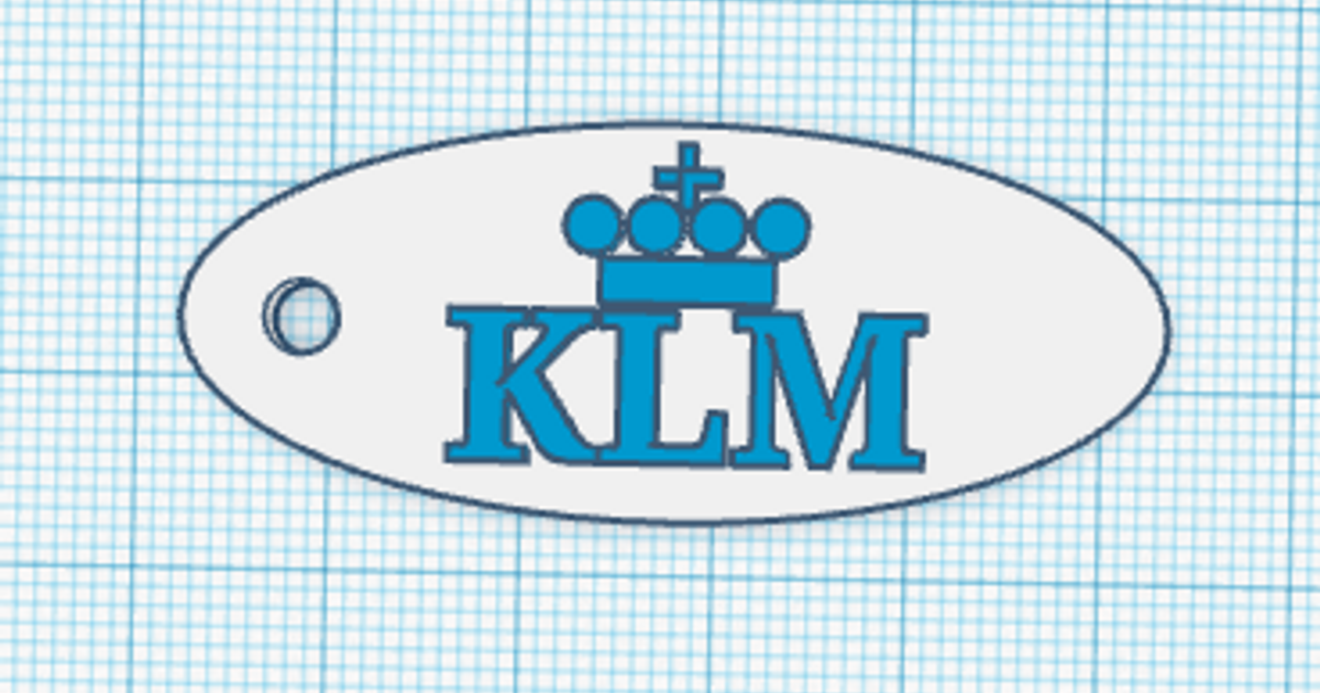 klm chaveiro klm1318 decorar 3D print model - Mito3D