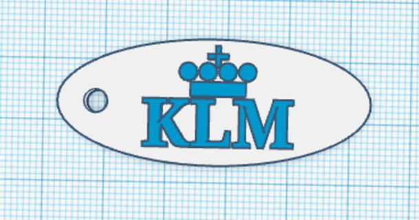 klm chaveiro klm1318 decorar 3d print model - Mito3D