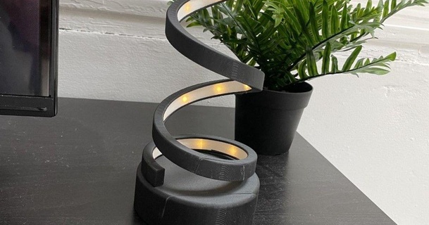 espiral luminária sven iluminação 3d print model - Mito3D