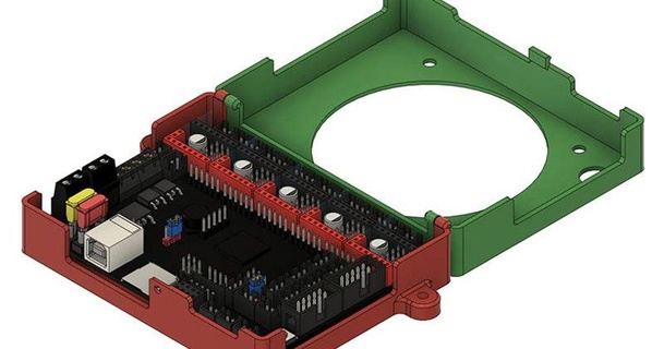 hinged controller board cases geodave parametric fusion360 arduinocase skr14 3d print model - Mito3D