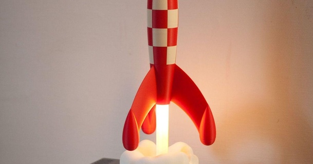 ay roket cesaret Tenten 3d print model - Mito3D