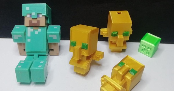 Minecraft tótem eterno llavero futuro ladrillos 3d print model - Mito3D