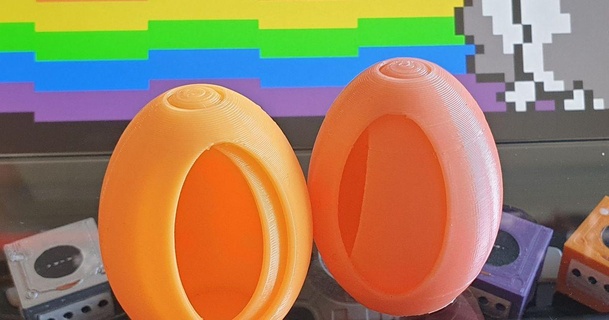 egg sized revelador Páscoa ovo print in place support free xpatch caixa doce recipiente 3d print model - Mito3D