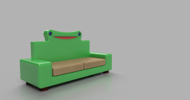 froggy couch dixiecups 3d print model - Mito3D