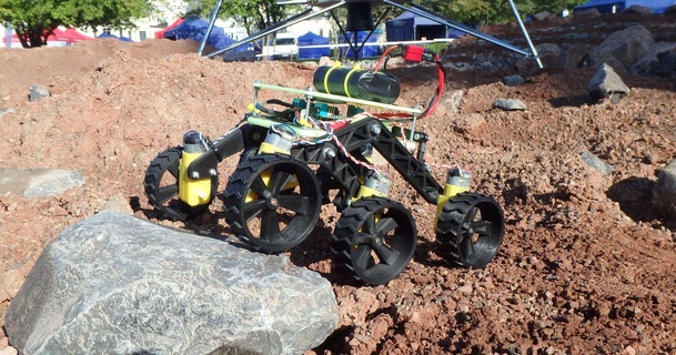 rc rocker bogie châssis mini martien vagabond arête atelier robot robotique 3d print model - Mito3D