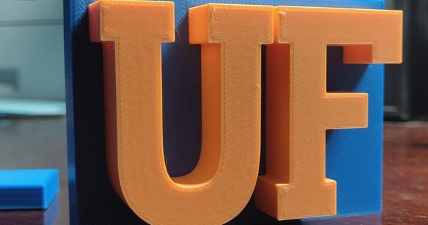 Université Floride uf monogramme bloquer joejuan université floride 3d print model - Mito3D