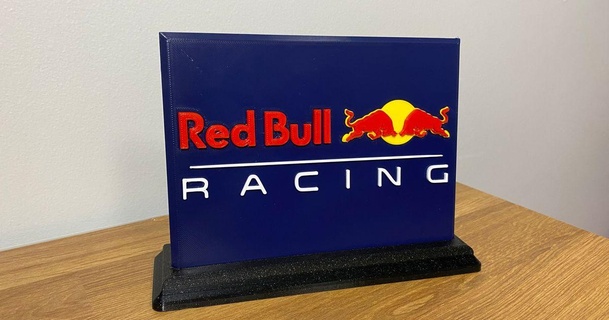 Red Bull Rennen f1 Logo mehrteilig Formel 1 btr3d formula1 Redbullracing 3d print model - Mito3D