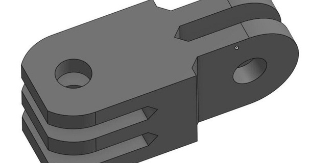 gopro 90 degree arm extension mount - support 25mm 50mm & 100mm jernejp print minimal fast 3d print model - Mito3D