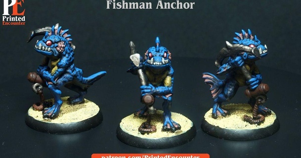 fishman anchor printed encounter fishmen 3d print model - Mito3D