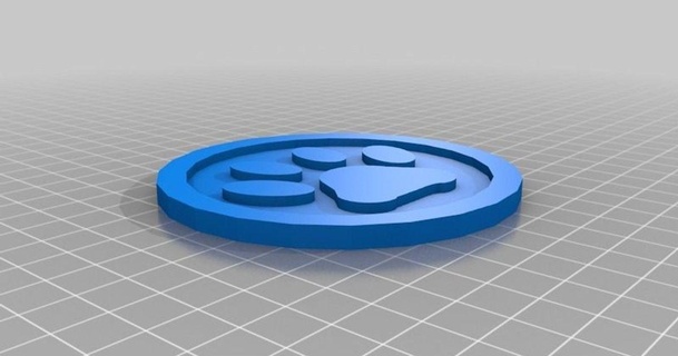chien patte Coaster tandoor verre chose universelle 3d print model - Mito3D
