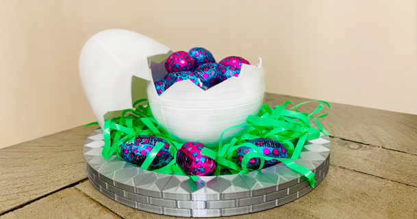 eggshell candy dish bassettdesigns bunny easterbunny easter egg 3d print model - Mito3D