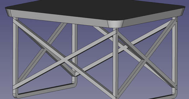 Eames ltr table adapté 3d imprimable version essuyer 0x4242 3D modèles Ménage vivant chambre 3d print model - Mito3D