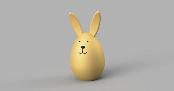 Pâques lapin chaine 3D modèles saisonnier dessins printemps jouet décoration tchèque 3d print model - Mito3D