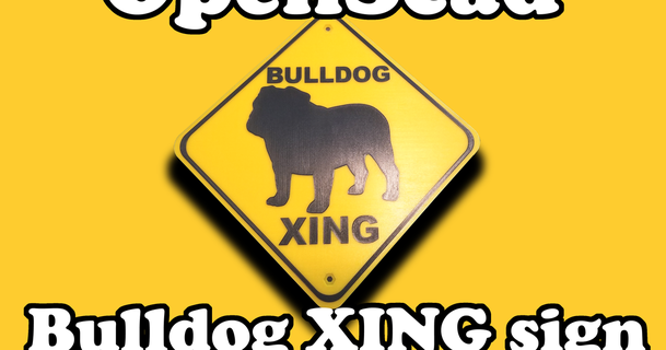 openscad bulldog xing sign iqless 3D Models Art & Design 2D Plates Logos 3d print model - Mito3D