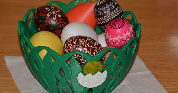 sepet Paskalya yumurtalar zincir 3D modeller mevsimlik tasarımlar ilkbahar oyuncak dekorasyon Çek 3d print model - Mito3D