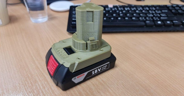 Bosch batterie parkide a12 joker 3D modèles loisir fabricants outils adaptateur 12v 3d print model - Mito3D