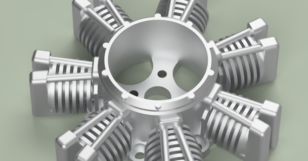 7 cylinder radial engine airwaves ted  3D Models  Hobby & Makers  RC & Robotics thingiverse modelaircraft radialengine rcmodelairplane 7cylinders 