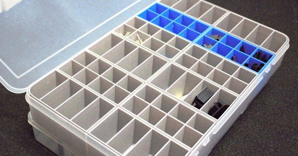 compartimiento organizador caja divisor poloón 3D modelos pasatiempo hacedores organizadores 3d print model - Mito3D