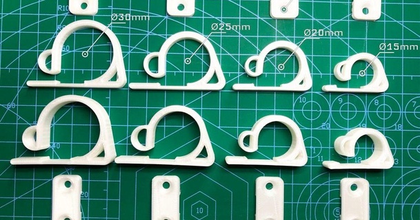 kablo Kulp destek klips boyutları strik3forc3 3D modeller hobi yapımcılar organizatörler yönetimi tutucu Kablo klipsi 3d print model - Mito3D