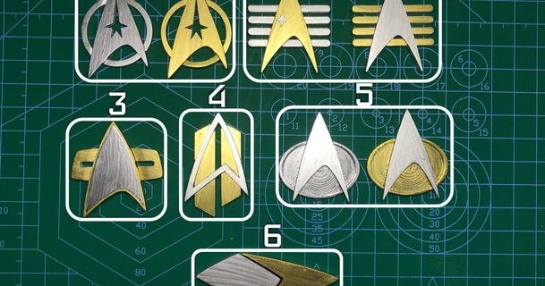 étoile randonnée badges facile peindre strik3forc3 3D modèles costumes accessoires cosplay in général réplique soutenir Star Trek 3d print model - Mito3D