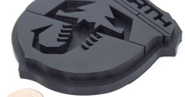 abarth logo plaque 3D modèles art conception 2D assiettes logos 3d print model - Mito3D