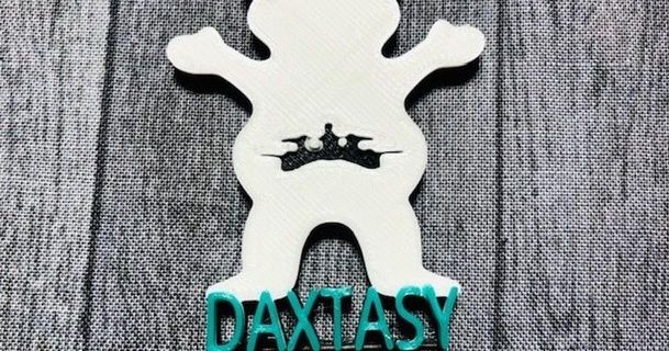 daxtasy logo daxneal 3D Modelli passatempo creatori idee fpv thingiverse dax 3d print model - Mito3D