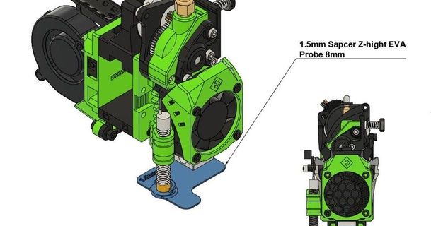 simple 15mm z-height adjustment v-core v-minion eva 3dp-mamsih 3D Models Printers - Upgrades probe zprobe helper superpinda ratrig 3d print model - Mito3D