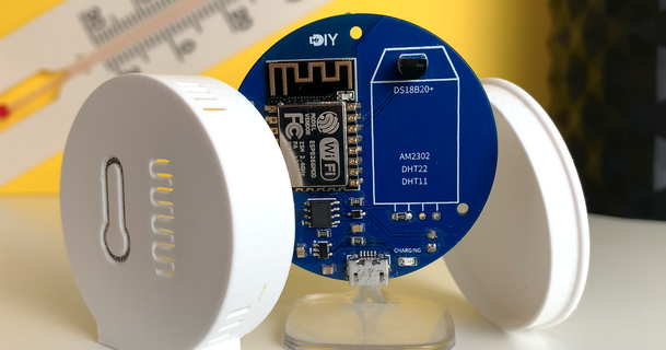 mrdiy wireless temperature sensor case 3D Models Hobby & Makers Electronics esp8266 dht22 3d print model - Mito3D