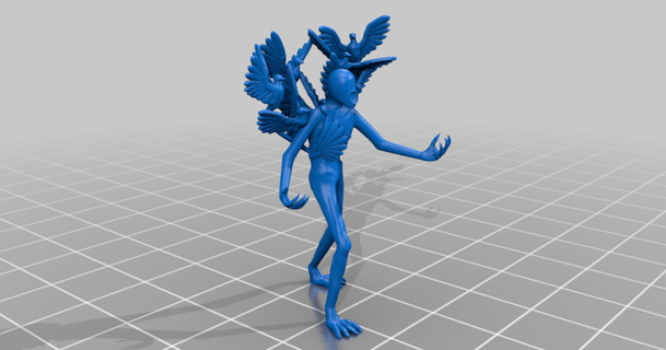 Gelado picanço demônio virtualmente jason 3D modelos brinquedos jogos ar livre miniatura Gloomhaven thingiverse 3d print model - Mito3D