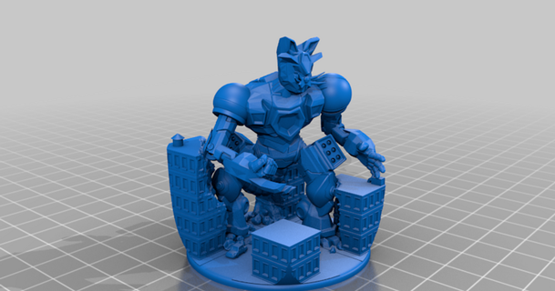 king tokyo cyberkitty proxy virtuallyjason 3D Models Toys & Games Outdoor robot monster thingiverse kaiju 3d print model - Mito3D
