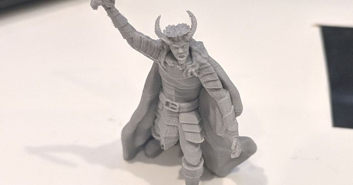 Gloomhaven esquecido círculos patrão Valrath blindado masculino virtualmente jason 3D modelos brinquedos jogos ar livre dnd miniatura thingiverse Tiefling 3D print model - Mito3D