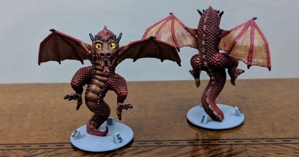 Gloomhaven monstro cuspindo Drake virtualmente jason 3D modelos brinquedos jogos ar livre Dragão dnd miniatura 3d print model - Mito3D