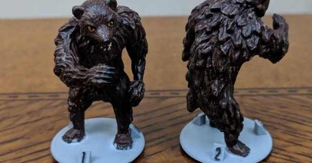 gloomhaven monster cave bear virtuallyjason 3D Models Toys & Games Outdoor dnd miniature thingiverse 3d print model - Mito3D